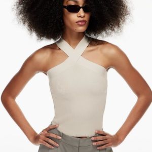 NWOT babaton sculpt knit criss cross tank aritzia
